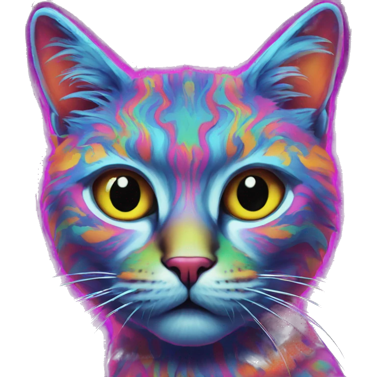 psychedelic trippy cat emoji