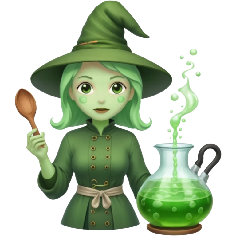 green witch cooking potion emoji