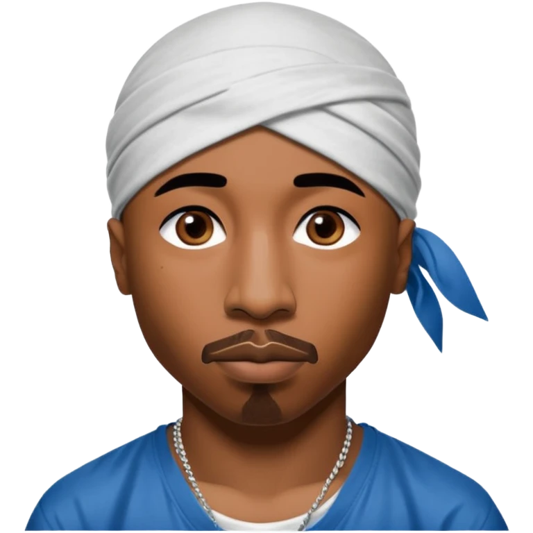 2Pac only face emoji