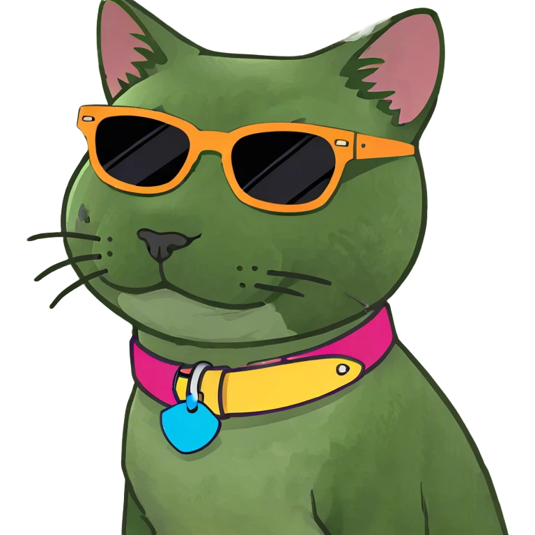 Cat with sunglasses emoji