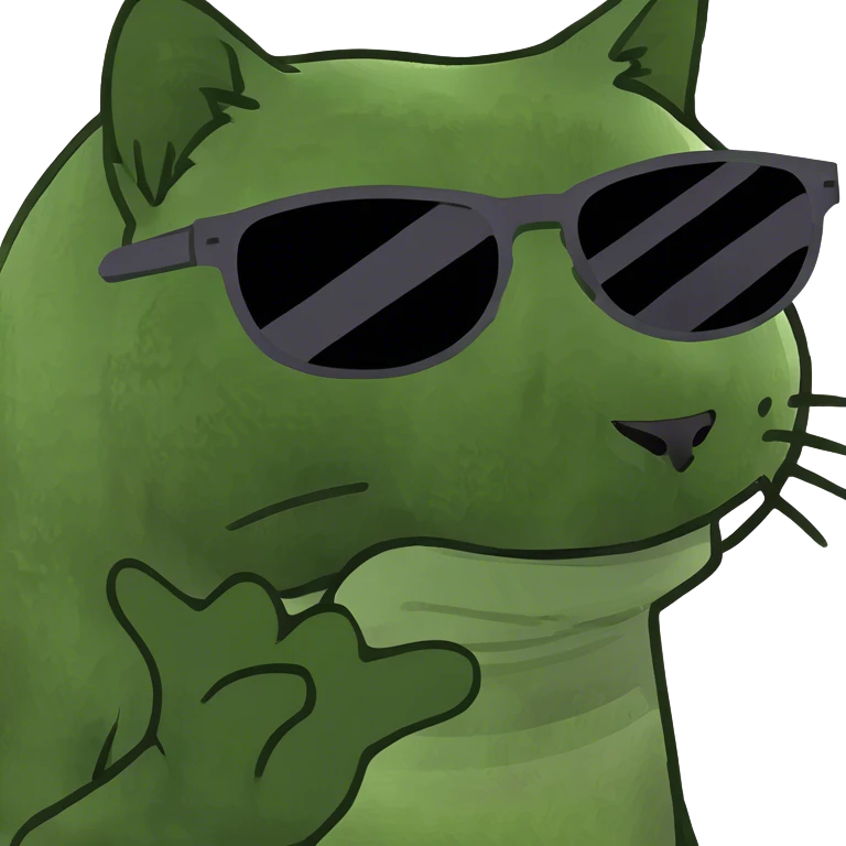 Cat with sunglasses emoji
