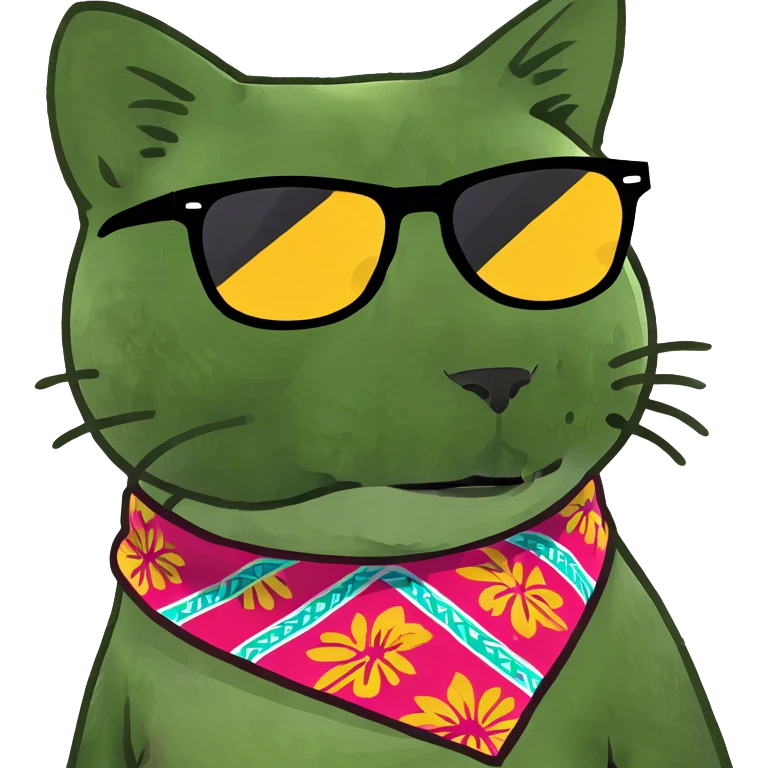 Cat with sunglasses emoji