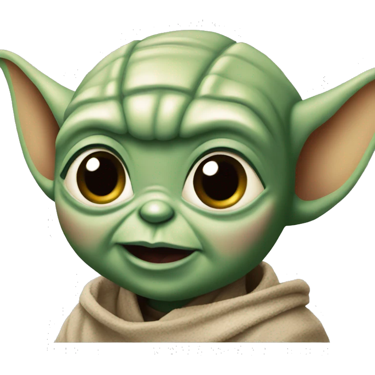 Baby Yoda craze face emoji