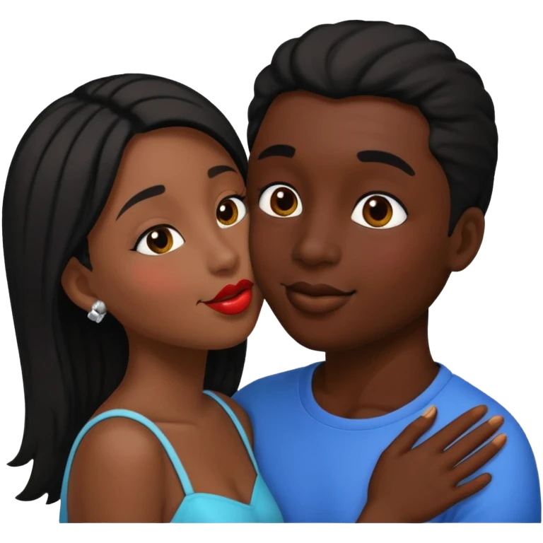 Kiss black  emoji