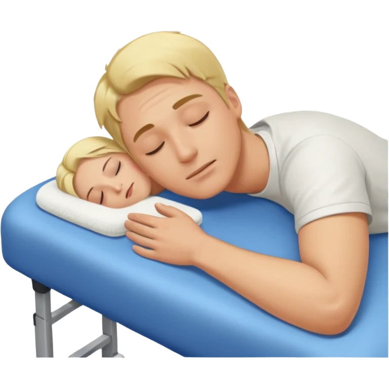 Blond man having massage emoji
