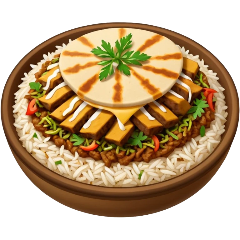 rice topped with döner emoji