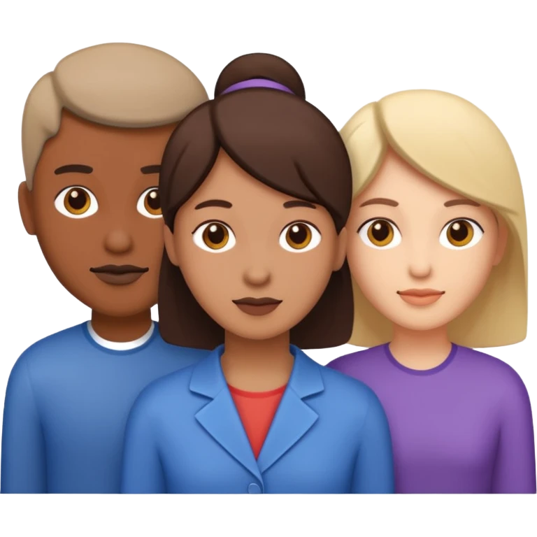now a icon of three people isometric emoji