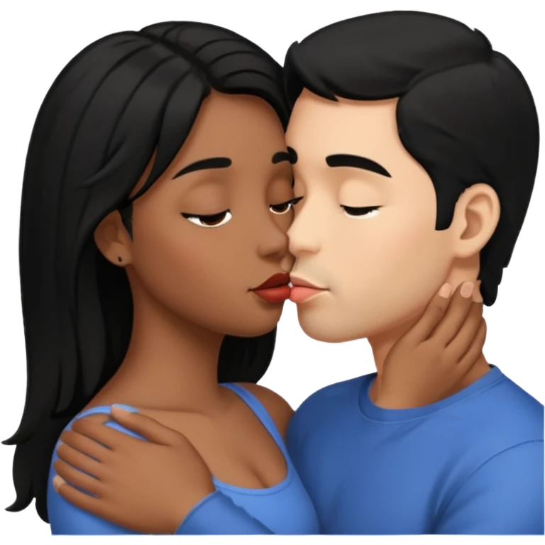 fully naked couple sex emoji man Kissing & holding boobs couple have black hair penis holding emoji