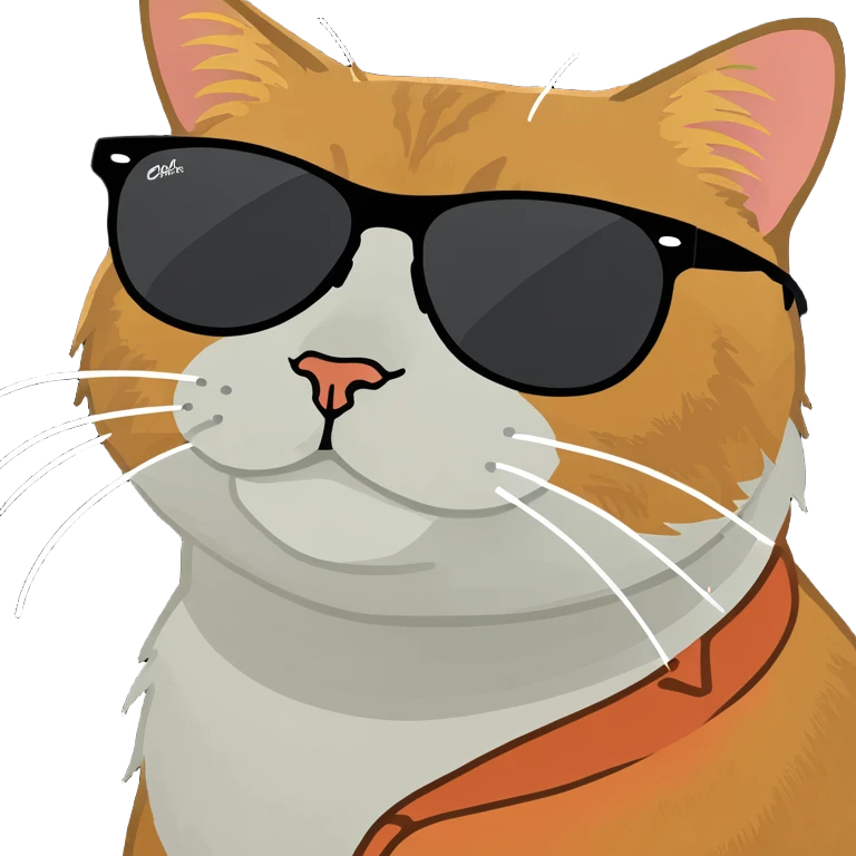 Cat with sunglasses emoji