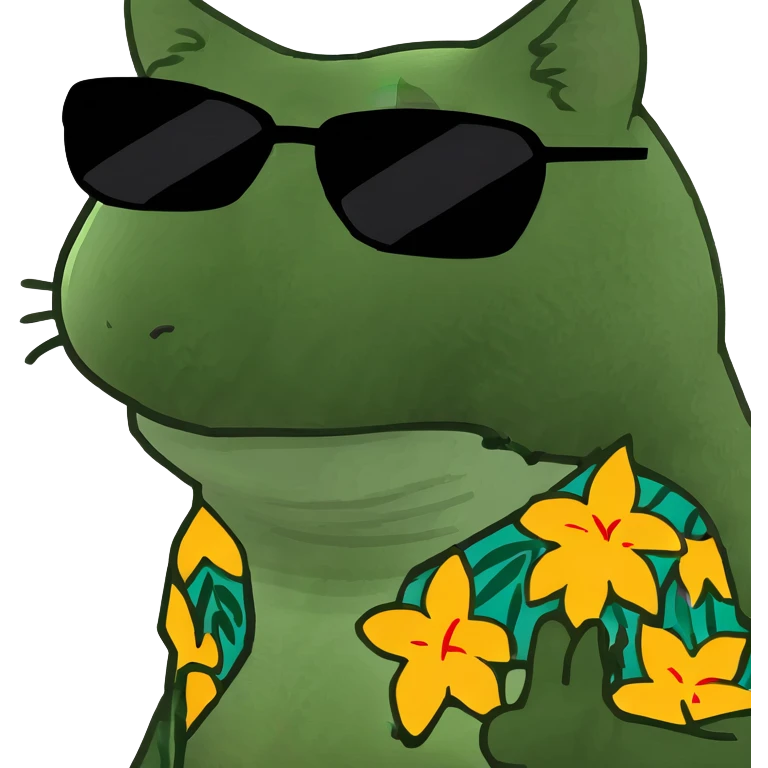 Cat with sunglasses emoji