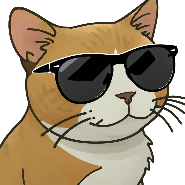 Cat with sunglasses emoji