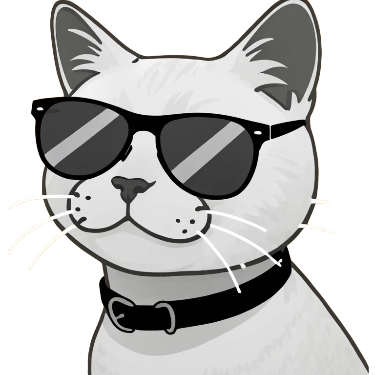 Cat with sunglasses emoji
