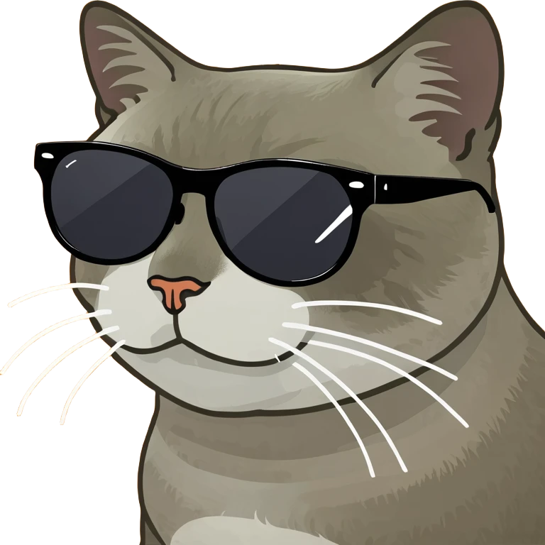 Cat with sunglasses emoji