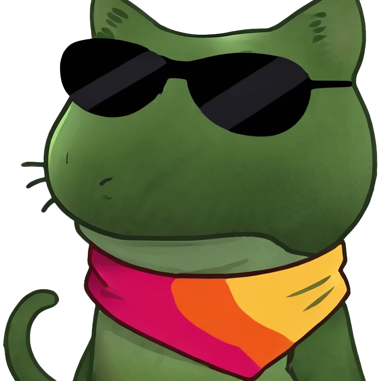 Cat with sunglasses emoji