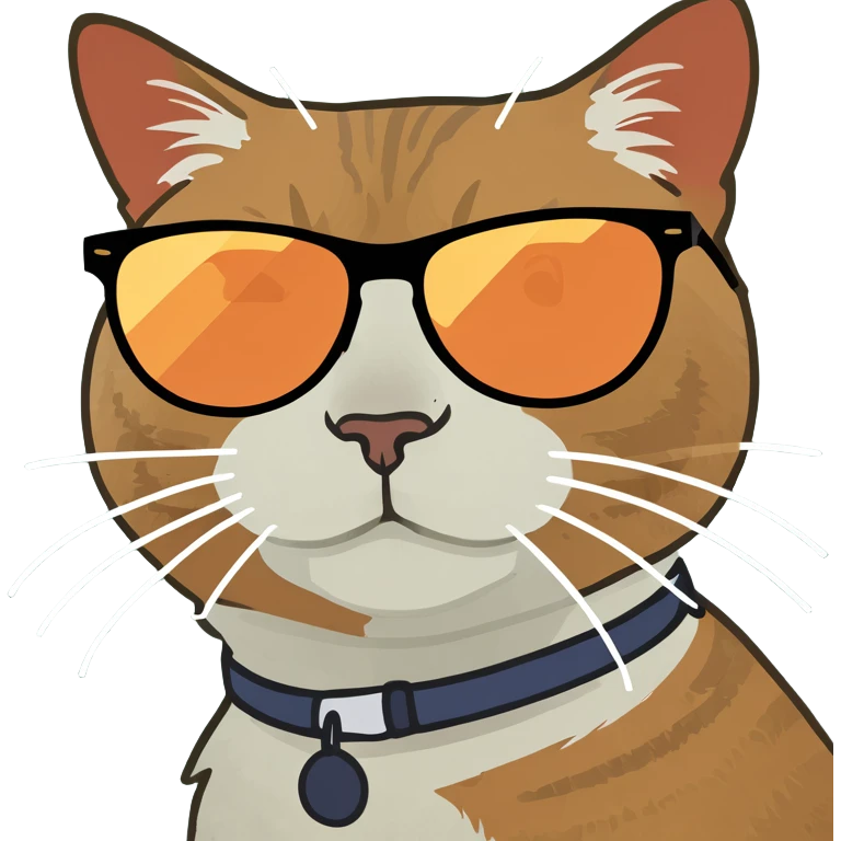 Cat with sunglasses emoji