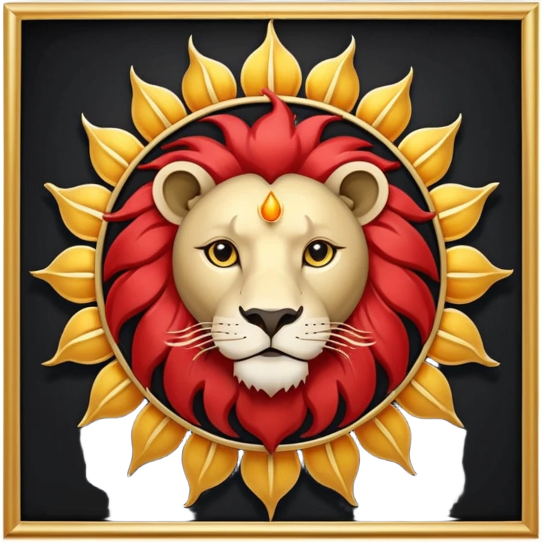 🦁☀️🇮🇷 اون شیر و خورشیدو بیار وسط پرچم جای الله emoji