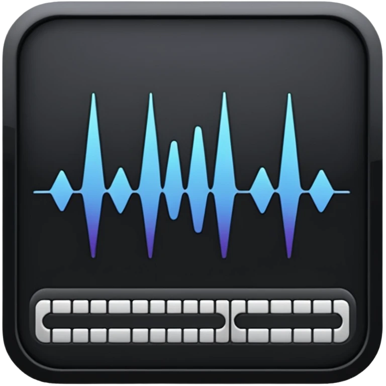 full black audio spectrum, the spectrum is white emoji