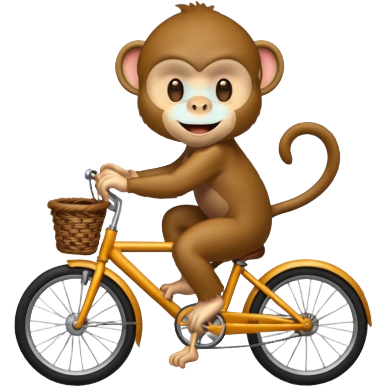 monkey riding a bicycle emoji