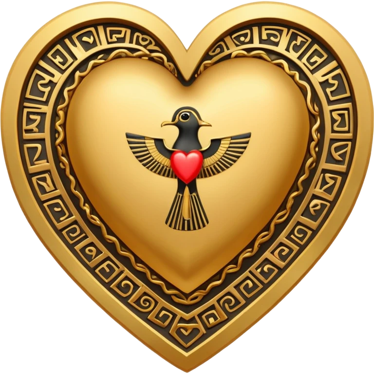 
heart and Egypt emoji