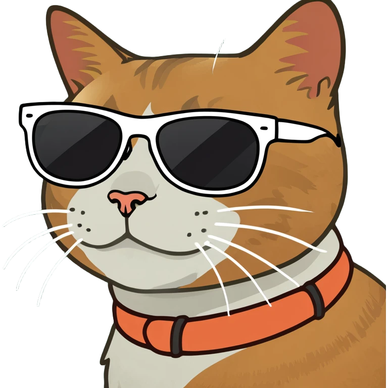 Cat with sunglasses emoji