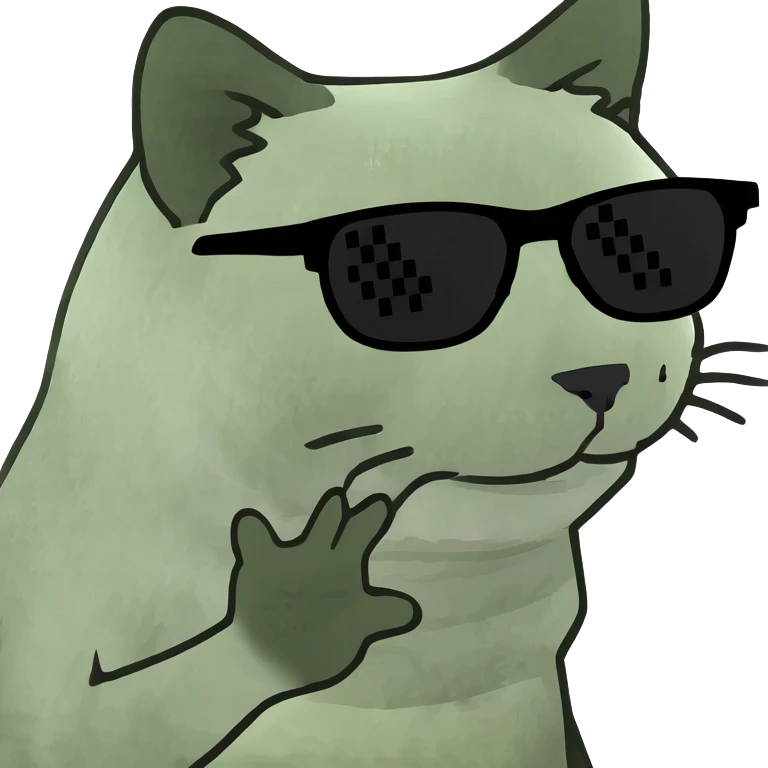 Cat with sunglasses emoji