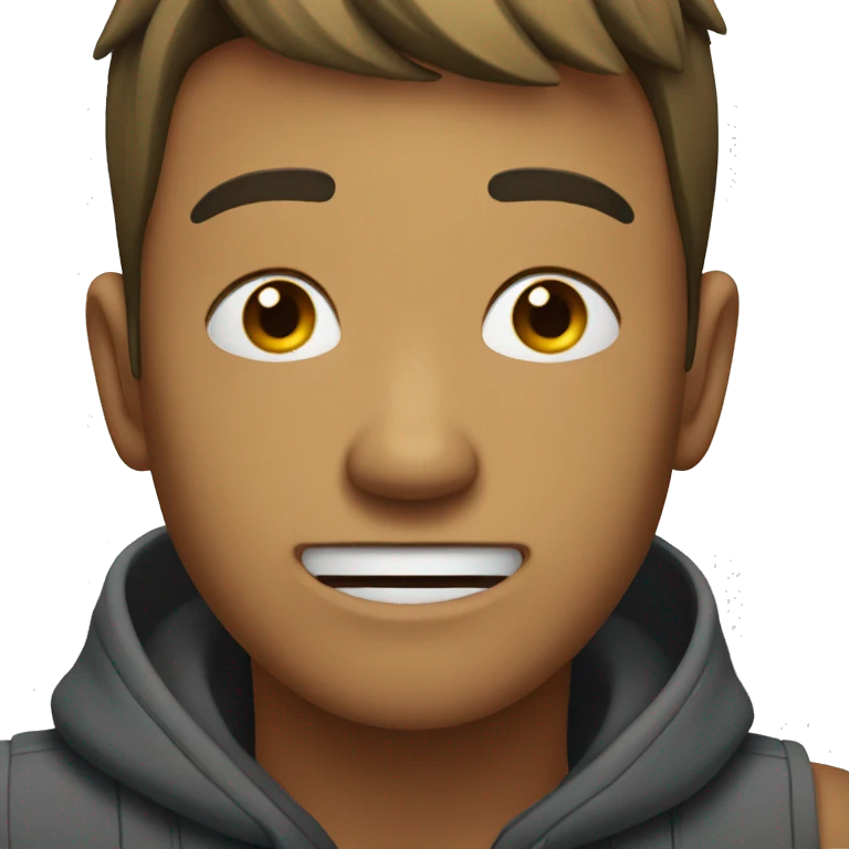man crying while smiling emoji