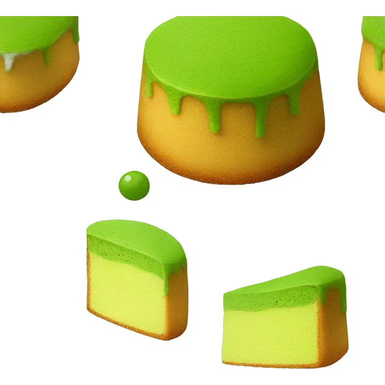 matcha sponge cake emoji