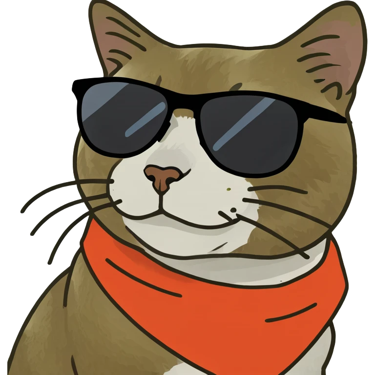 Cat with sunglasses emoji