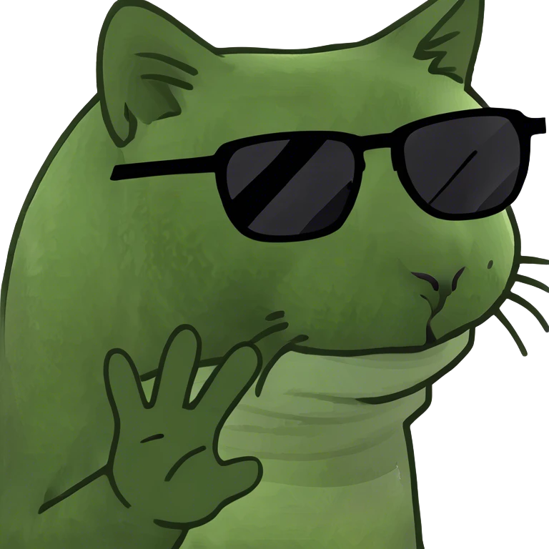 Cat with sunglasses emoji