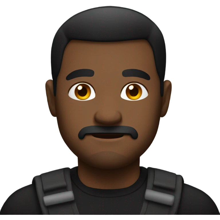 Strong man in black shirt emoji