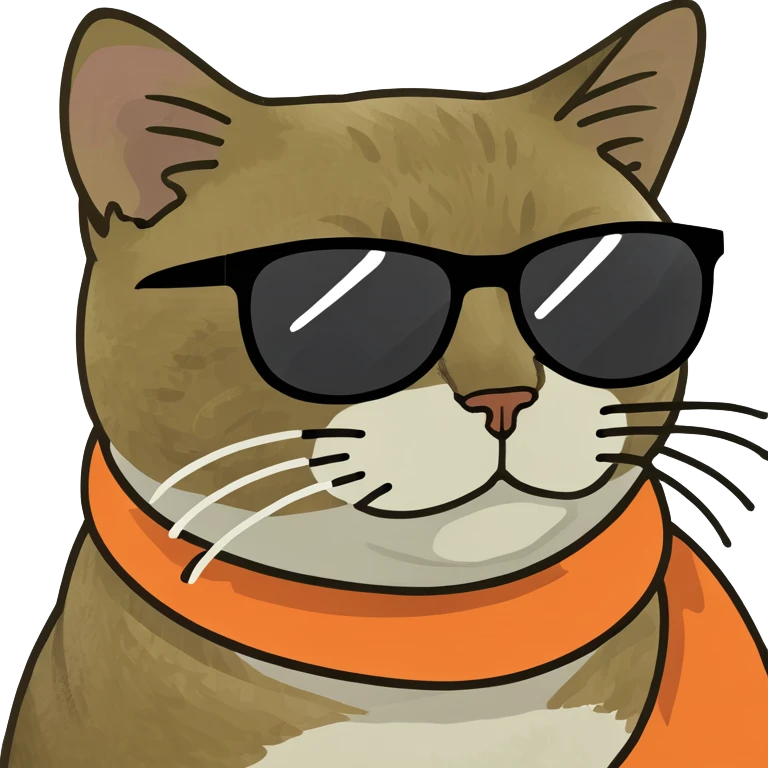 Cat with sunglasses emoji