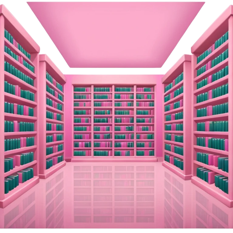 make a library with pink colors emoji