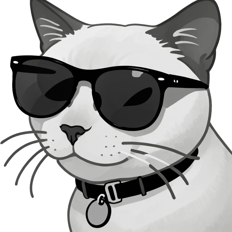 Cat with sunglasses emoji