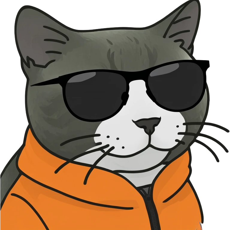 Cat with sunglasses emoji