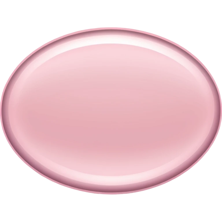 light pink metallic oval shape emoji