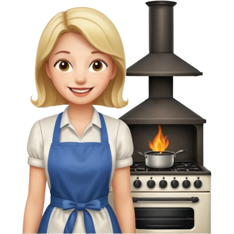 woman near the stove emoji