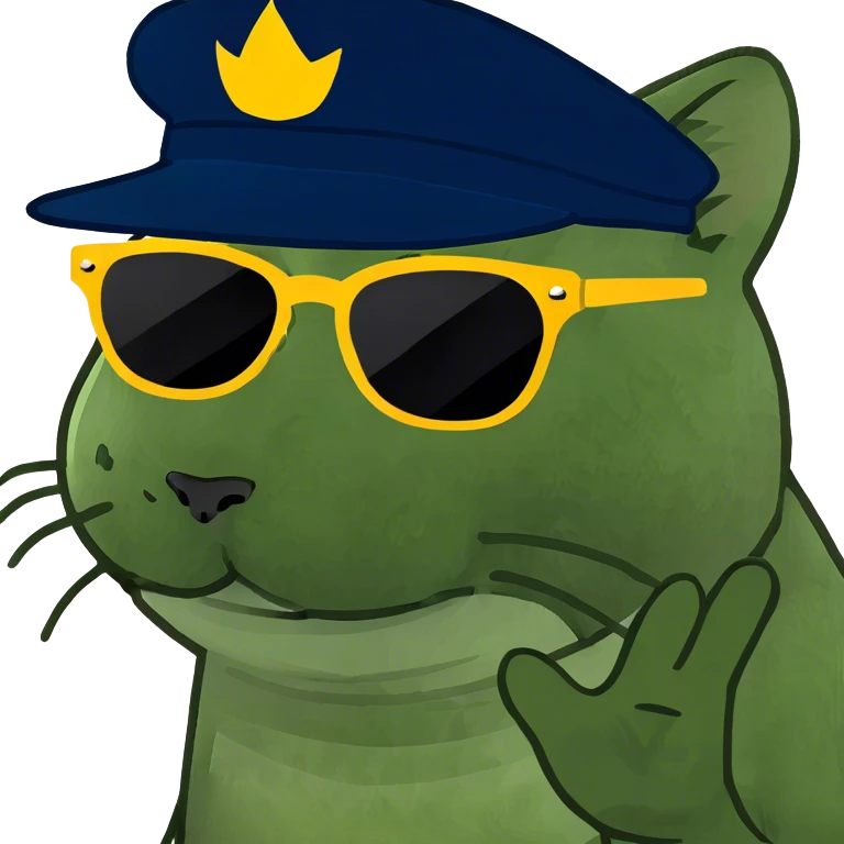 Cat with sunglasses emoji