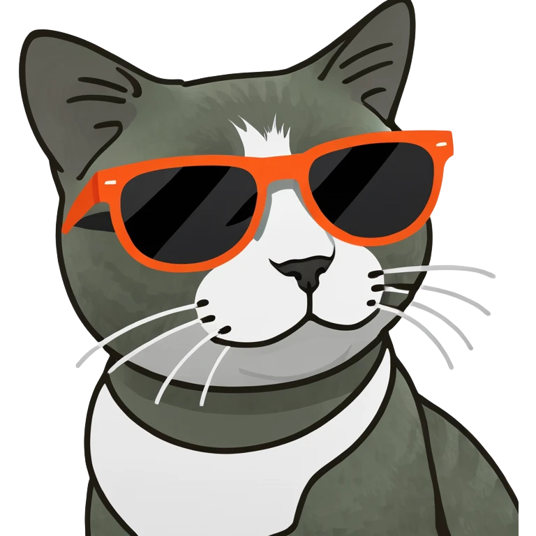 Cat with sunglasses emoji