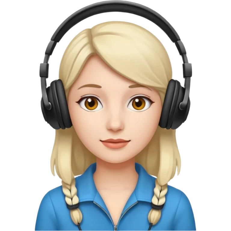 KULAKLIK TAKAN KADIN emoji