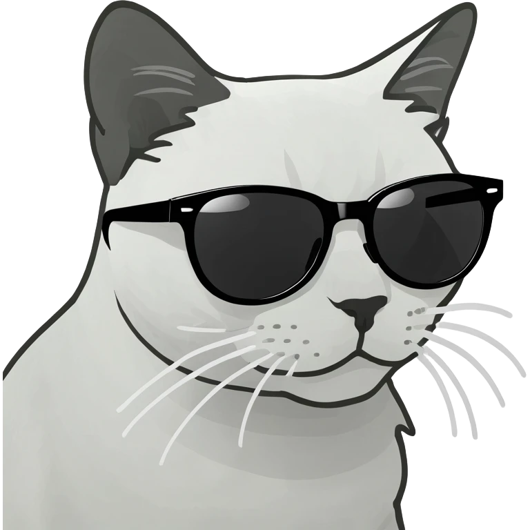 Cat with sunglasses emoji