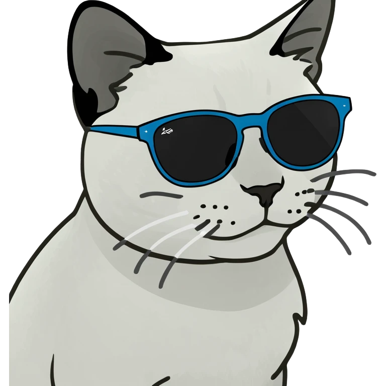 Cat with sunglasses emoji