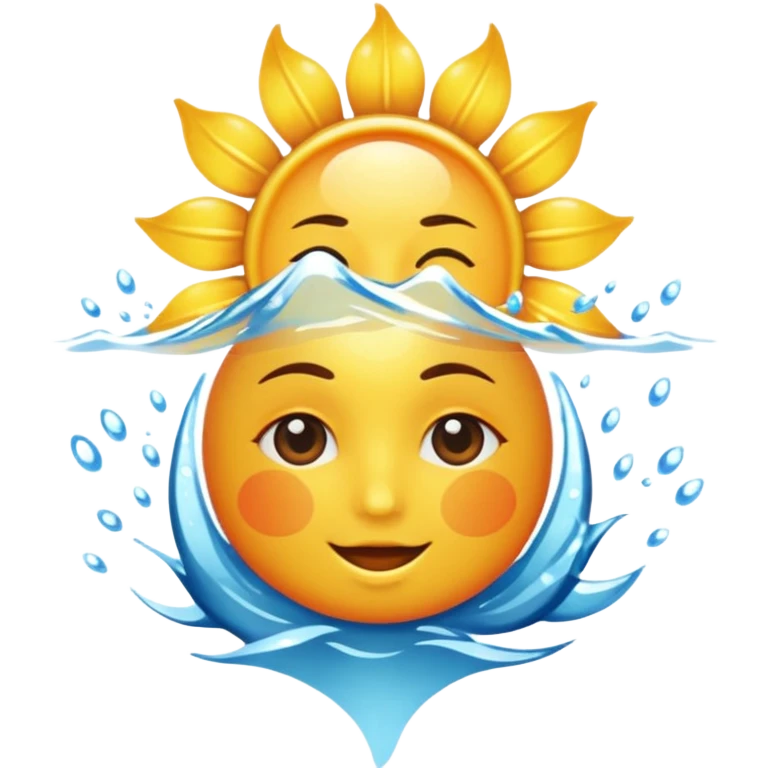 Sun looks like water emoji