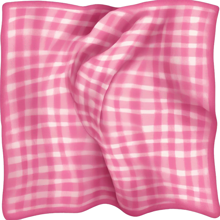 Pink blanket folded with Vichy emoji