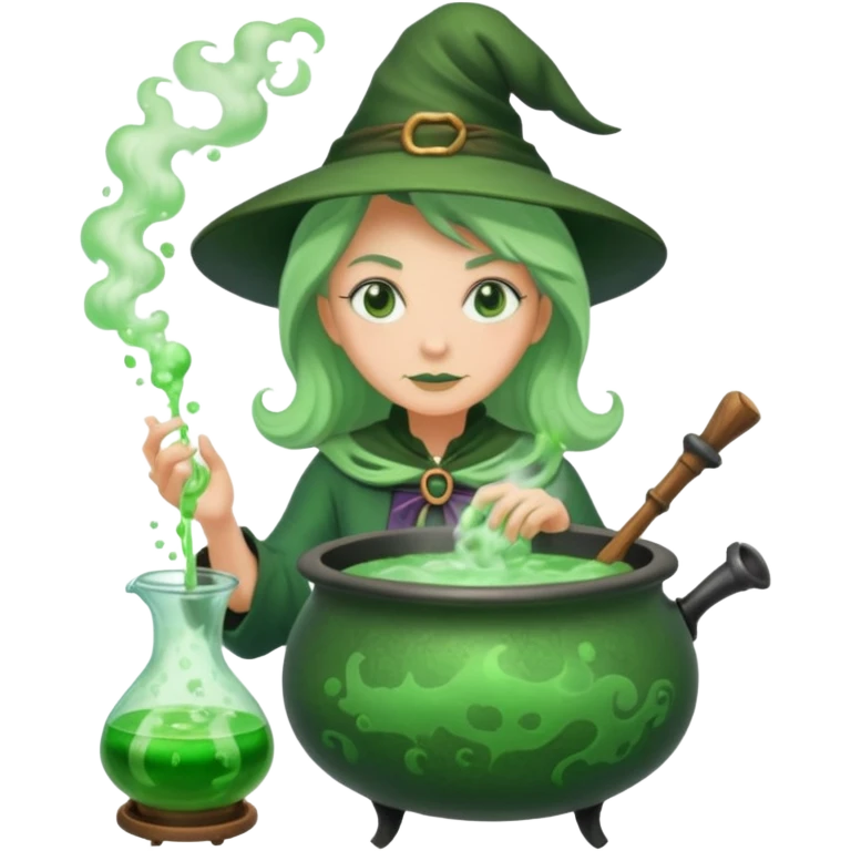 green witch cooking potion emoji