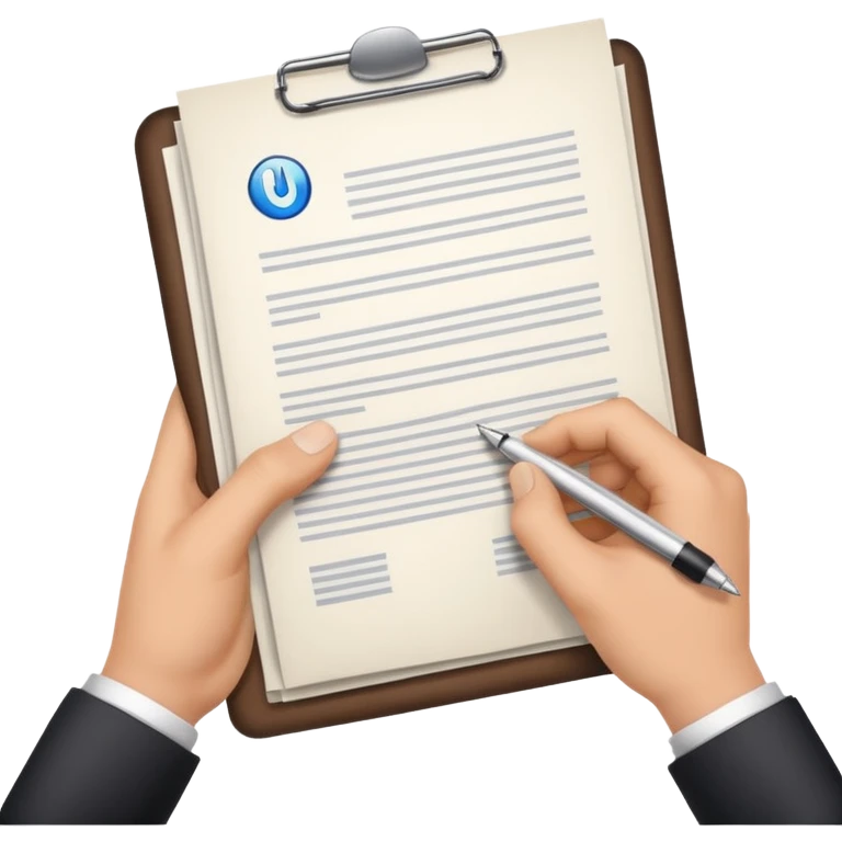 two hands passing a document emoji