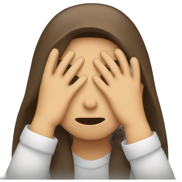 covers his face with his hands but peeks through his fingers emoji