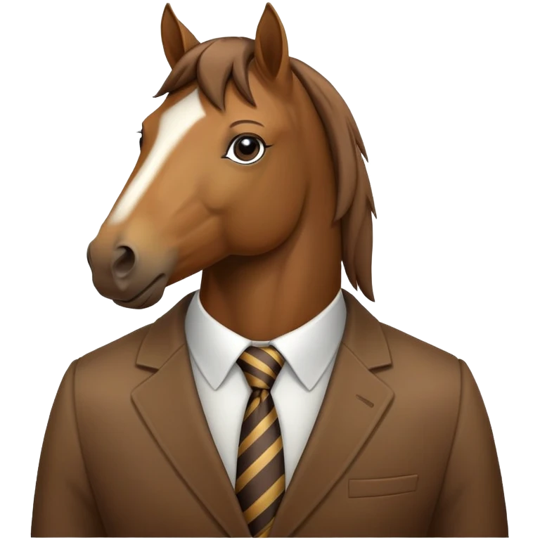 деловая лошадь в костюме emoji