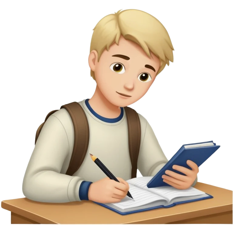the student submits his homework emoji