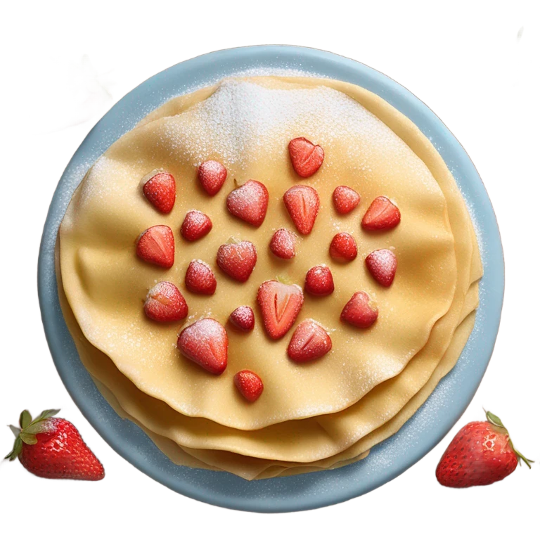 crape with strawberry emoji
