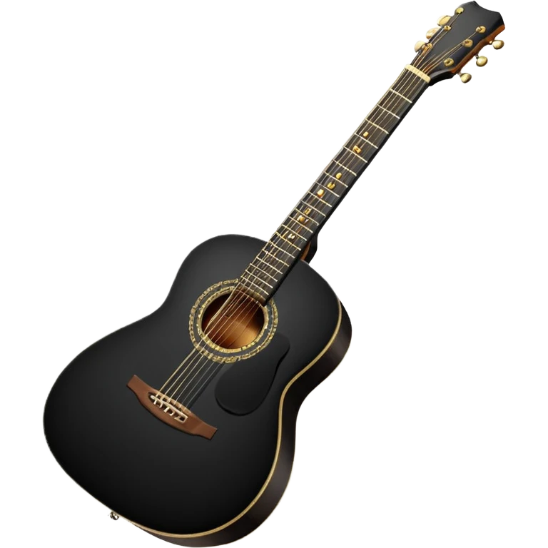 black acoustic guitar emoji